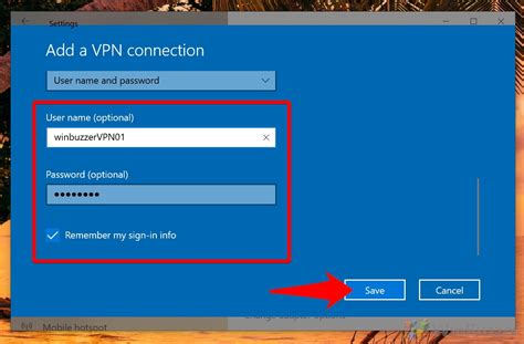 how to change pabword on vpn connection